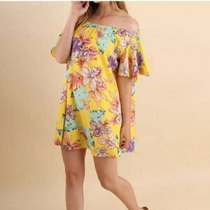 Umgee Boho Floral Dress.  NWOT   Tropical Print Size M